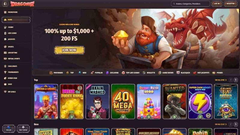 Dragonia Casino platform